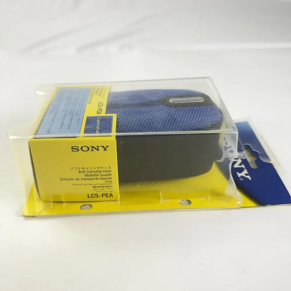Sony LCS-PEA Cyber-shot Blue Soft Camera Case Belt Loop Clip For DSC-P Series